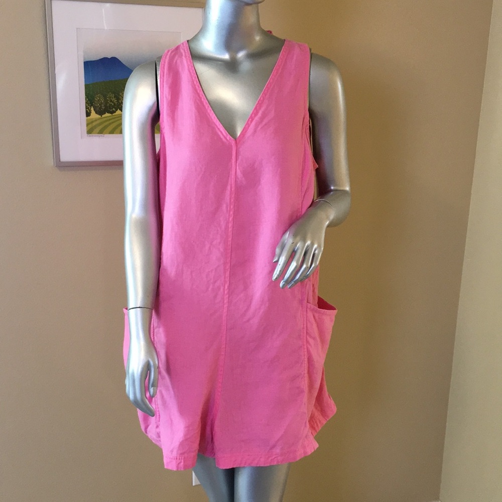 ATHLETA | Retreat Linen Romper In Raphanus Pink 🩷 - Picture 7 of 16